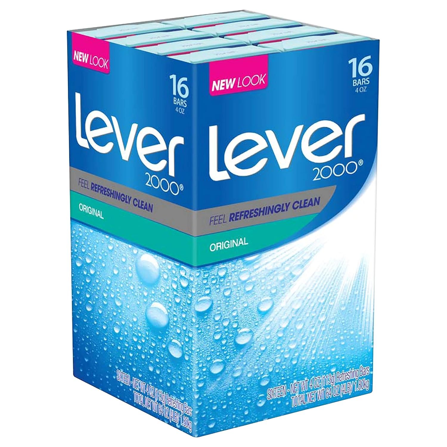 Lever 2000 Bar Soap, Original, 4 oz, 16 bar Ounce (Pack of 16)
